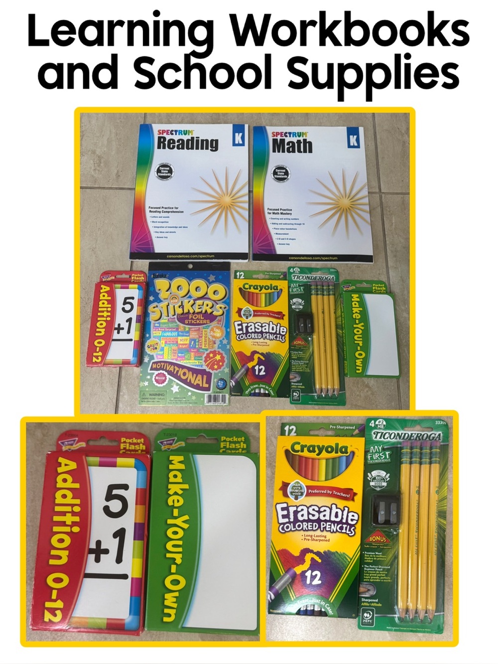 Learning Workbooks and School Supplies